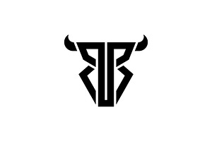 Letter BB or RR Bull Horn Logo, a Branding & Logo Template by Buqancreative