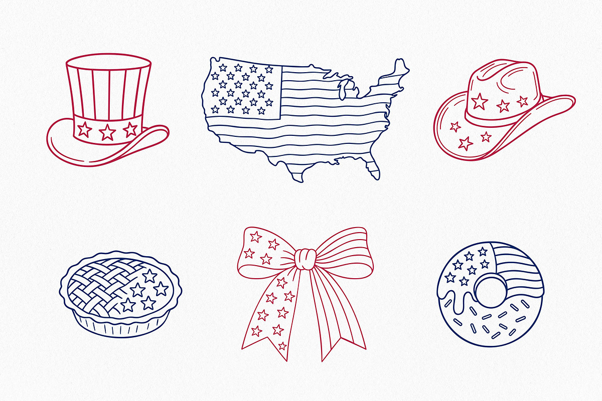 USA Bundle, 4th of July Clipart, an Object Illustration by Pretty Meerkat (Photo 5 of 7)