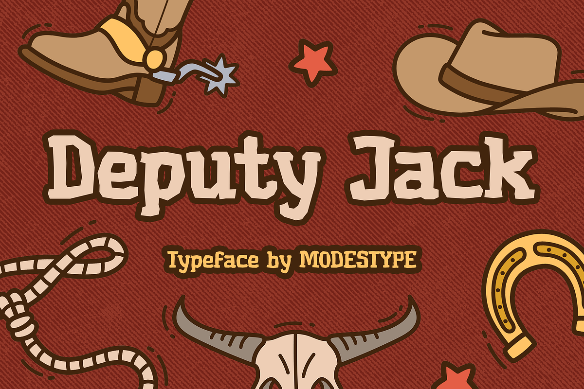 Deputy Jack - Cowboy Kids Font, a Sans Serif Font by Modestype Studio (Photo 1 of 10)