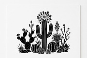 60 Desert Cactus Floral Silhouette, a Seasonal Illustration by Amazin_art (Thumbnail 33 of 34)