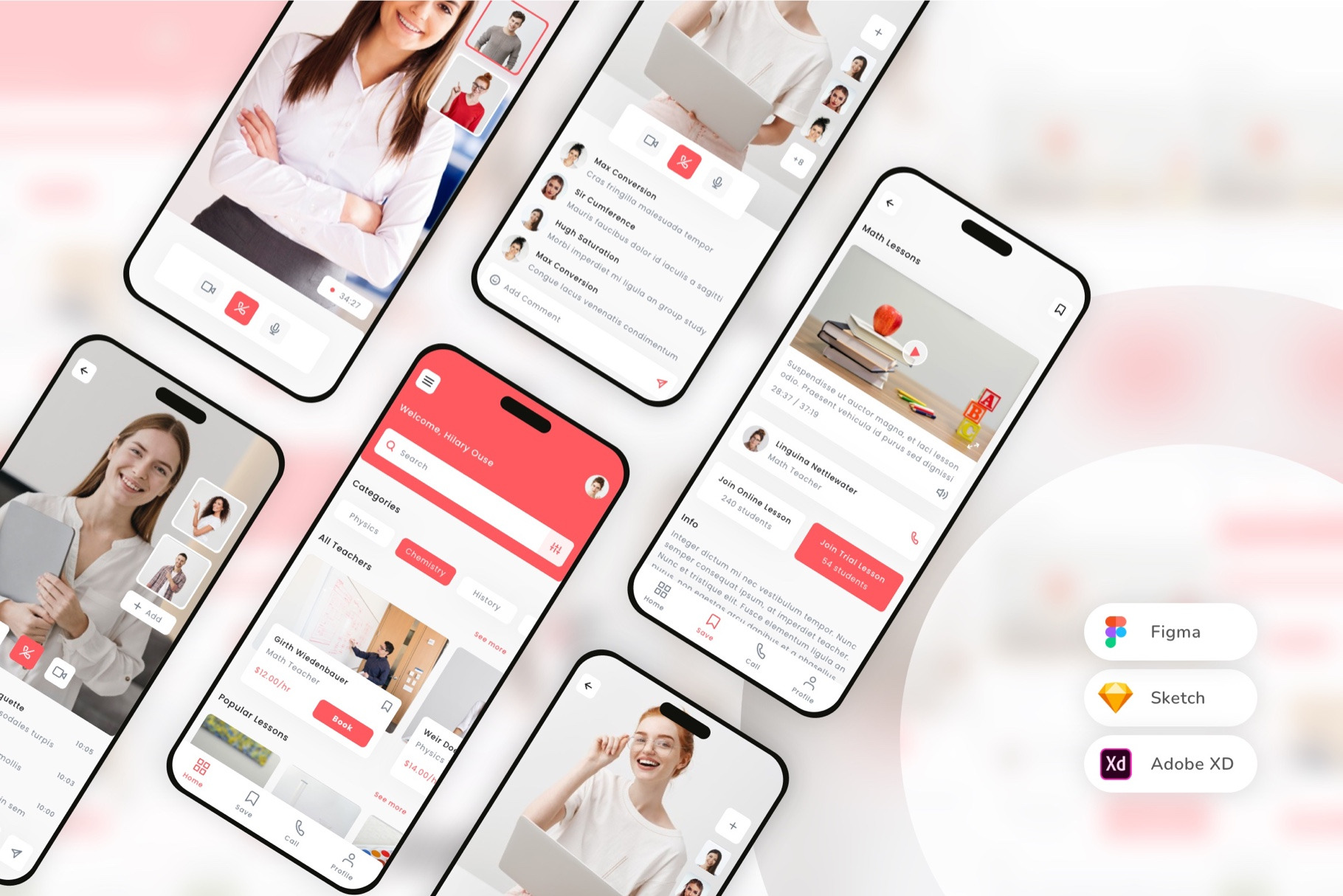 Group Study & Lesson App UI Kit, an UI Kit Template by uicube ...