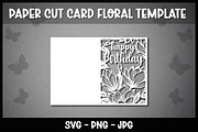 6 Floral Happy Birthday cards, a Graphic by Reddish Design (Thumbnail 6 of 7)