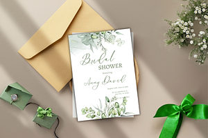 Greenery Bridal Shower Invitation