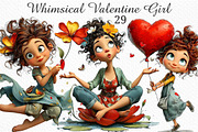 Whimsical Valentine Girl Clipart Png, an Illustration by Craft Nest (Thumbnail 1 of 11)