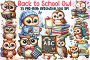 Back to School Owl Clipart, an Illustration by Sublimation Artist (Thumbnail 1 of 6)