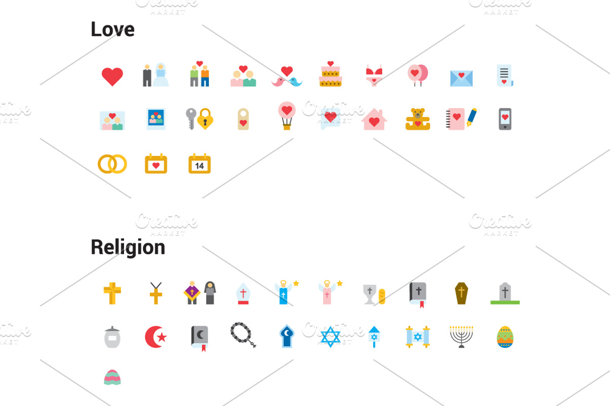 +1000 COLORED FLAT ICONS, an Icon by beguima (Photo 12 of 14)