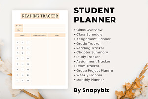 Editable Student Printable Planner