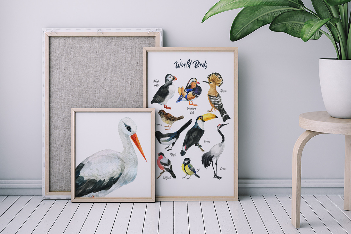 Beautifull Fly-bird set, a Texture Illustration by KatBranchArt (Photo 4 of 4)