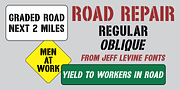 Road Repair JNL, a Sans Serif Font by Jeff Levine Fonts (Thumbnail 1 of 5)