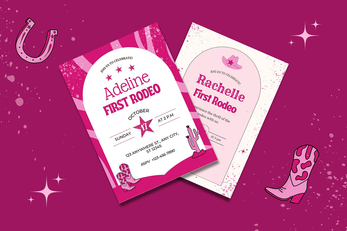 First Rodeo Invitation Templates, a Templates & Theme by TemplateCastleStore (Photo 3 of 17)