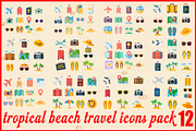 Tropical Beach Travel Icons Pack, an Object Graphic by jahid234 (Thumbnail 1 of 13)