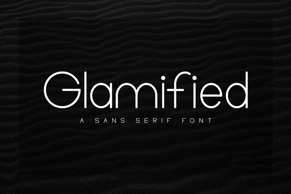 Glamified - Advertisement Font, a Sans Serif Font by RockboyStd (Photo 1 of 12)
