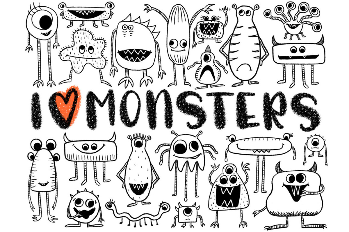 Monster Textured Procreate Brushes, a Brush Add-On by On the Mark Designs (Photo 2 of 7)
