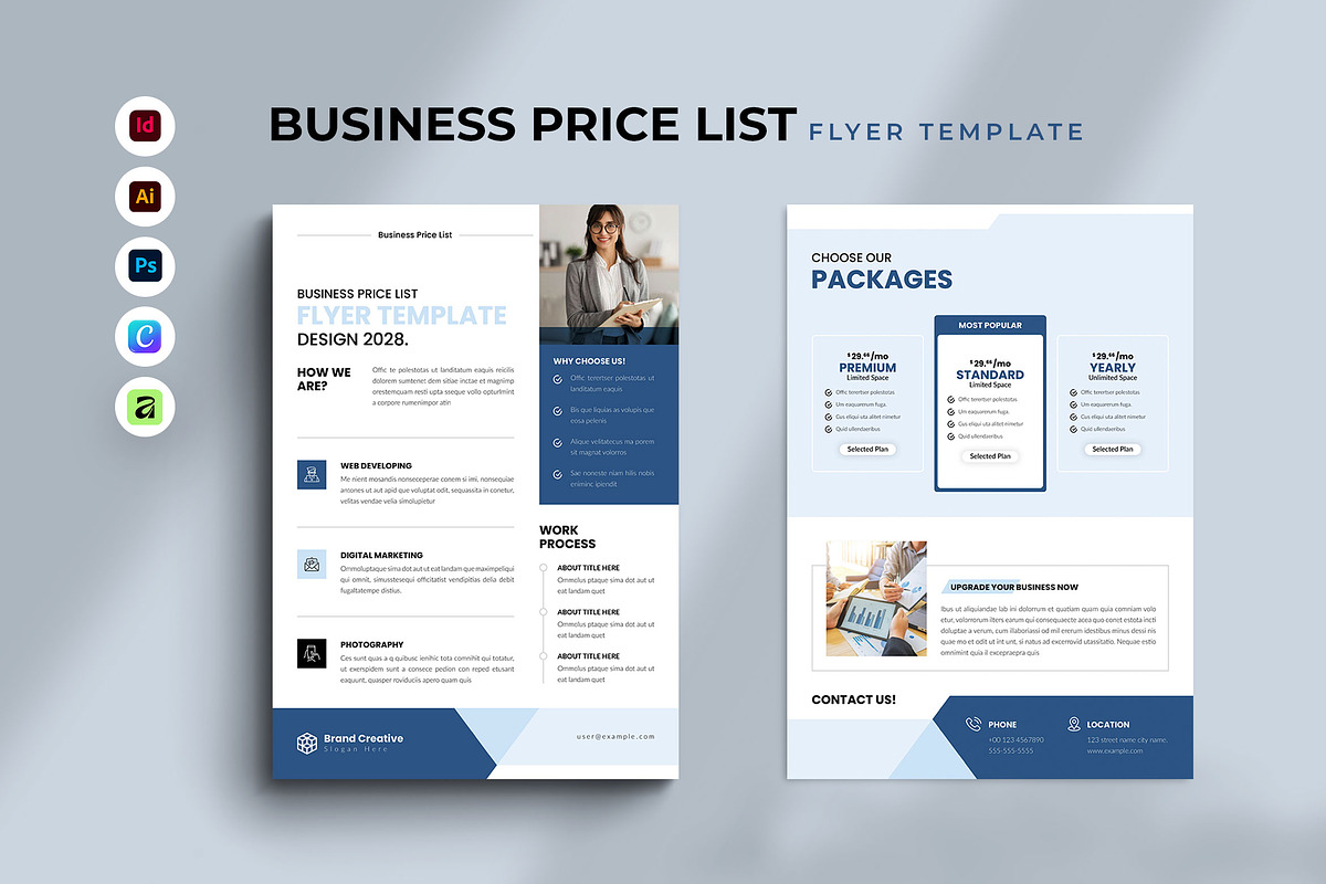 Business Price List Flyer Template, a Flyer Template by Spark_Creative (Photo 1 of 10)