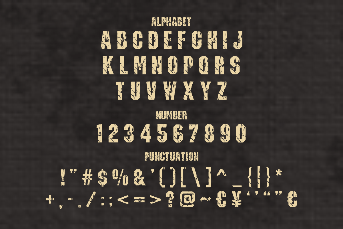 Cute Bold Vintage- Grunge Font Style, a Blackletter Font by KiddoGlyphs Studio (Photo 4 of 5)