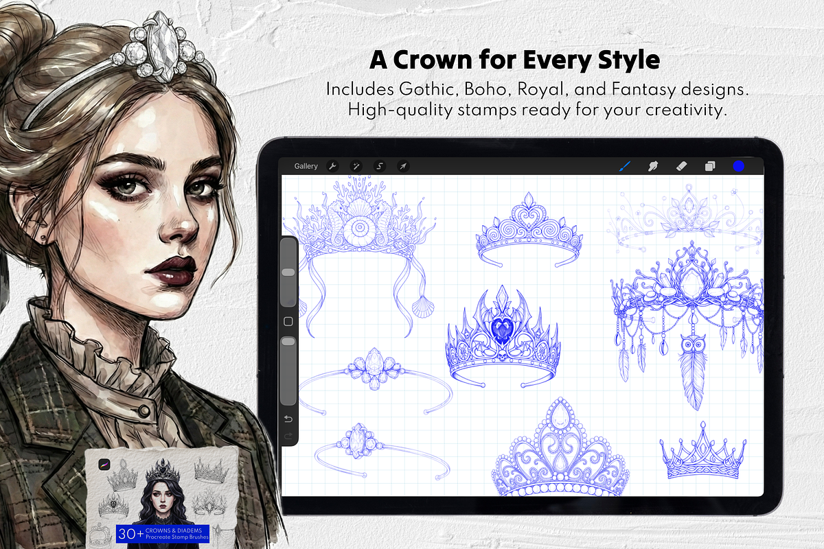 Procreate Fantasy Stamps Bundle, a Brush Add-On by Selentaori Studio (Photo 17 of 20)