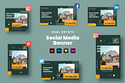 Real Estate Social Media Banner, a Social Media Template by Rahardi Creative (Thumbnail 1 of 4)