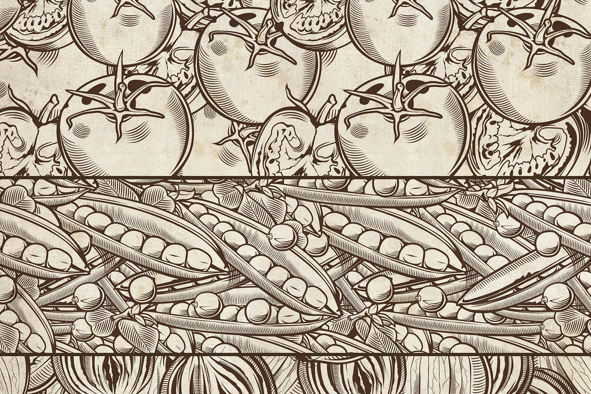 Fruits & Vegetables Vintage Patterns, a Pattern Graphic by ConceptCafe (Photo 5 of 5)