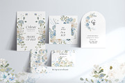Watercolor Blue White flowers, a Decorative Illustration by Grace Noboa Illustrations (Thumbnail 4 of 14)