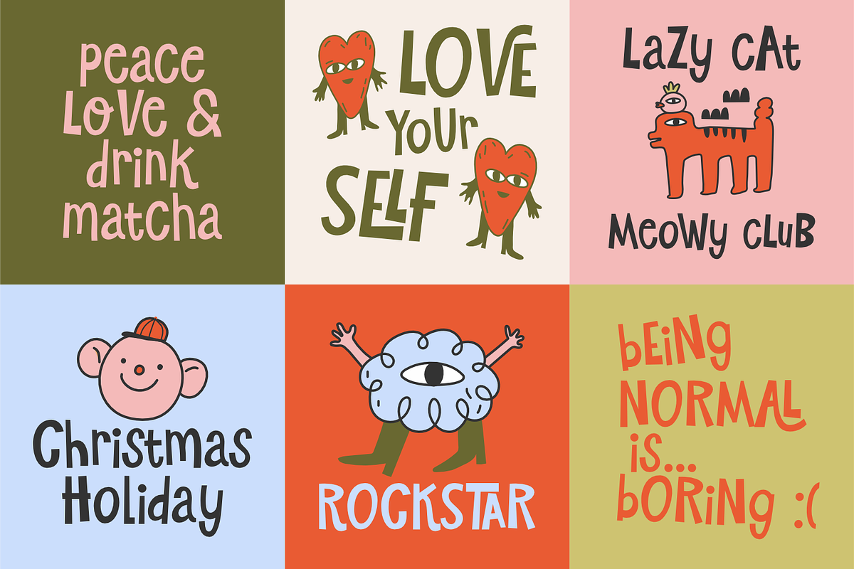 Natural Imperfect Whimsical Display, a Sans Serif Font by Typetemp Studio (Photo 5 of 14)