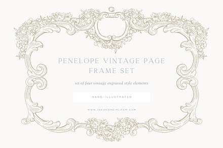 Hand-Illustrated Wedding Page Frames