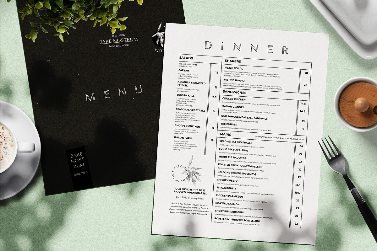 Restaurant Menu, a Brochure Template by BigWeek (Photo 1 of 4)