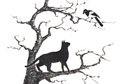 Dangerous conversations ink painting, an Animal Illustration by Quetzal Art (Thumbnail 4 of 4)