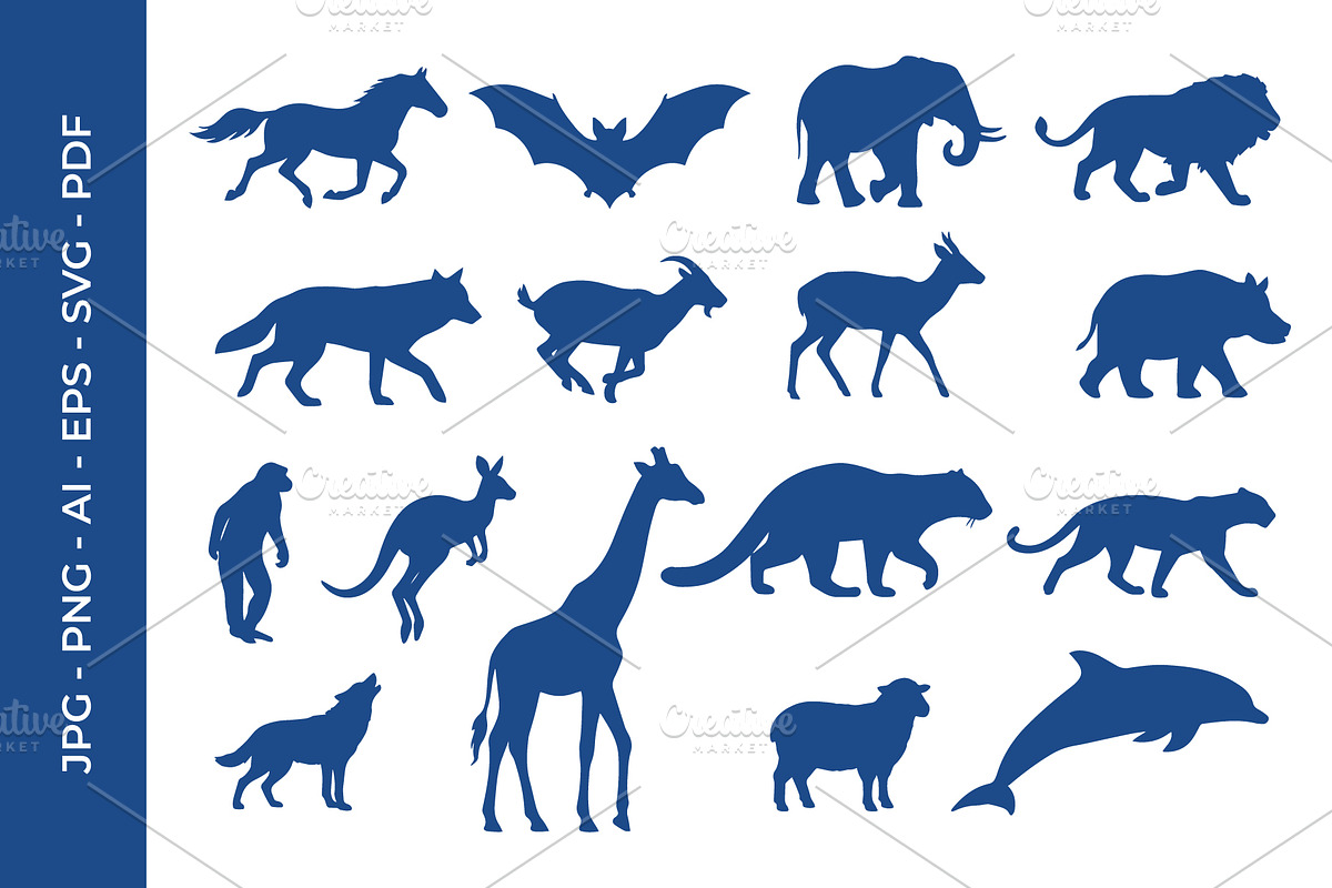 Animal Silhouette Collection Set, an Object Graphic by nandinigraphics (Photo 2 of 7)