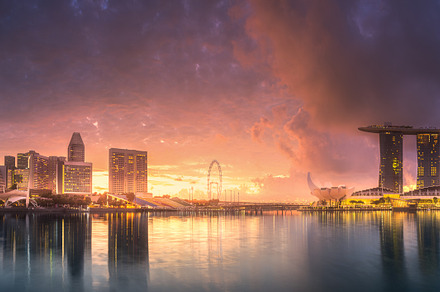 Downtown district and Marina bay in Singapore, an Architecture Photo by boule shop