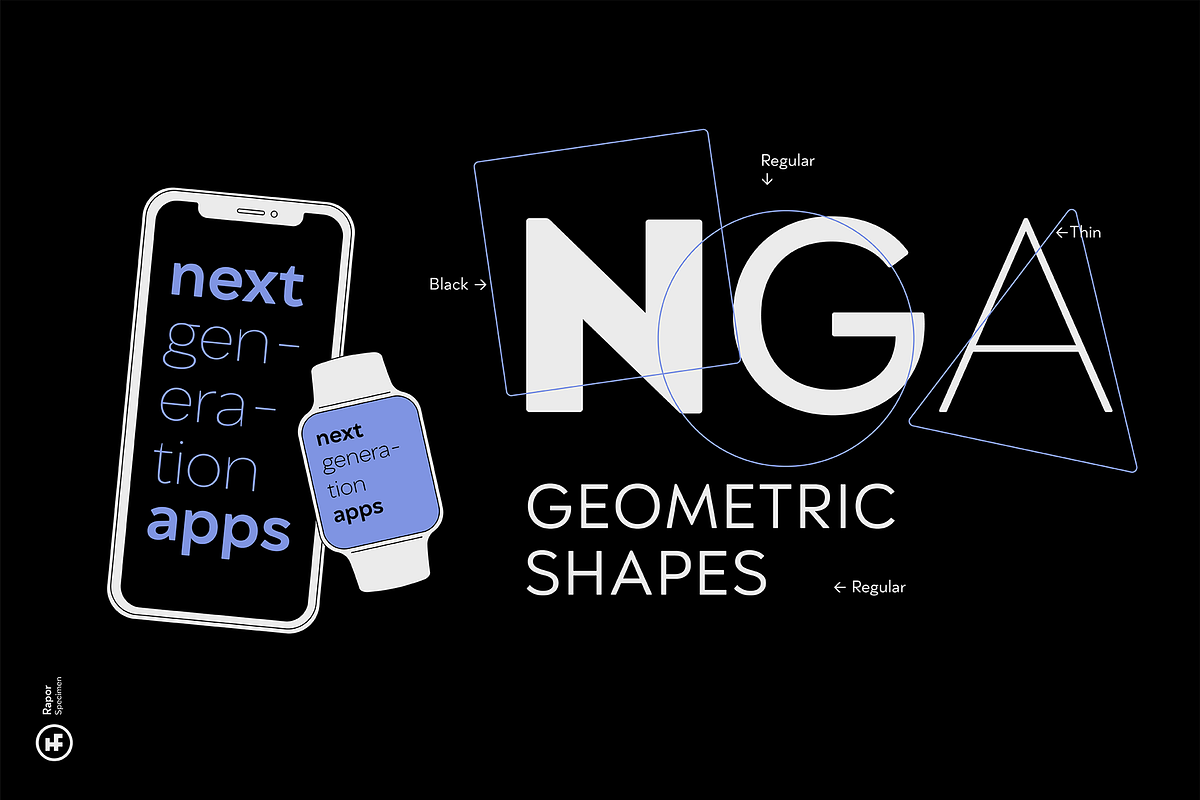 Rapor Grotesque - 20 Fonts, a Sans Serif Font by Hurufatfont (Photo 12 of 15)