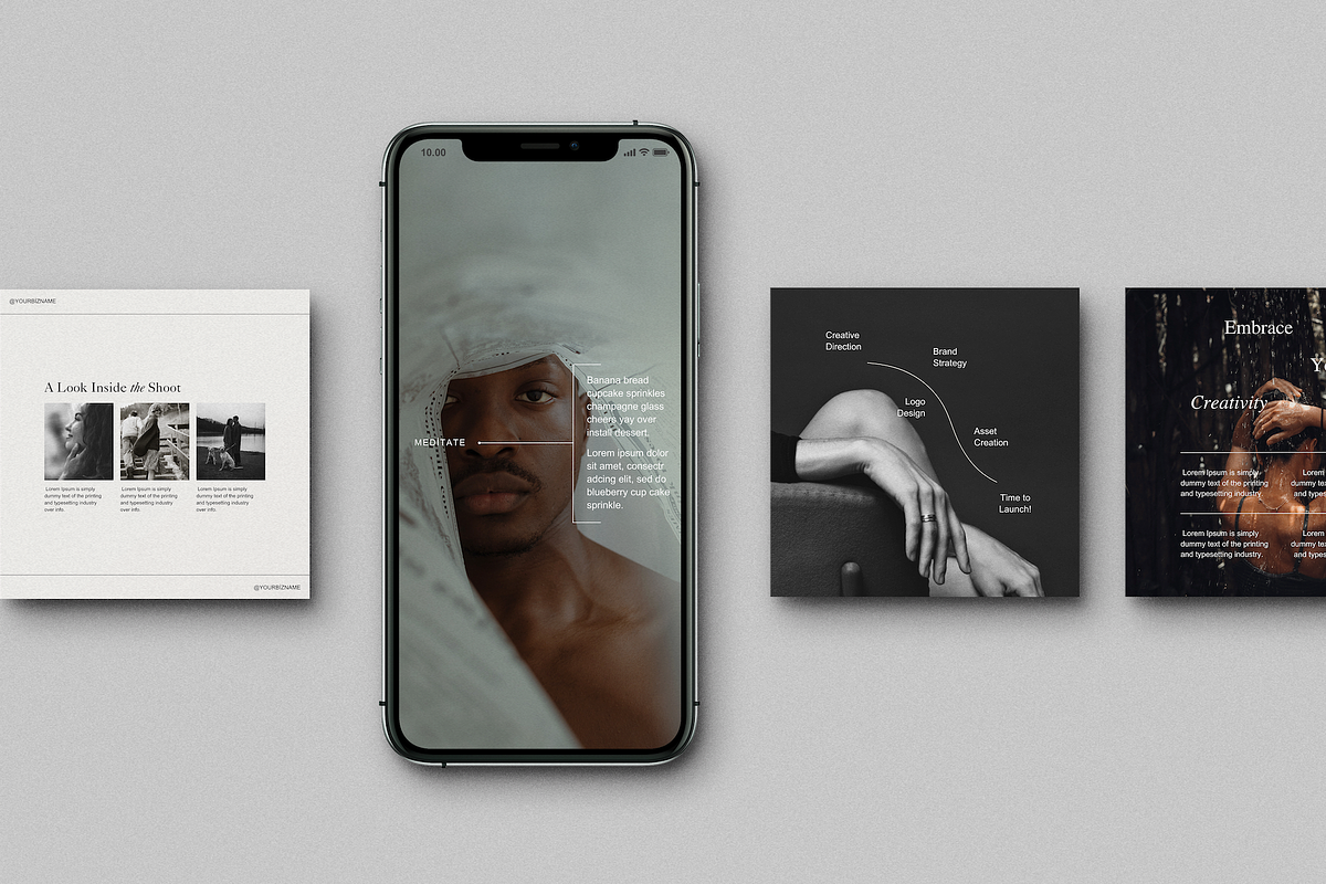 Luxury Social Media Templates pt. 2, a Social Media Template by Brand & Bloom