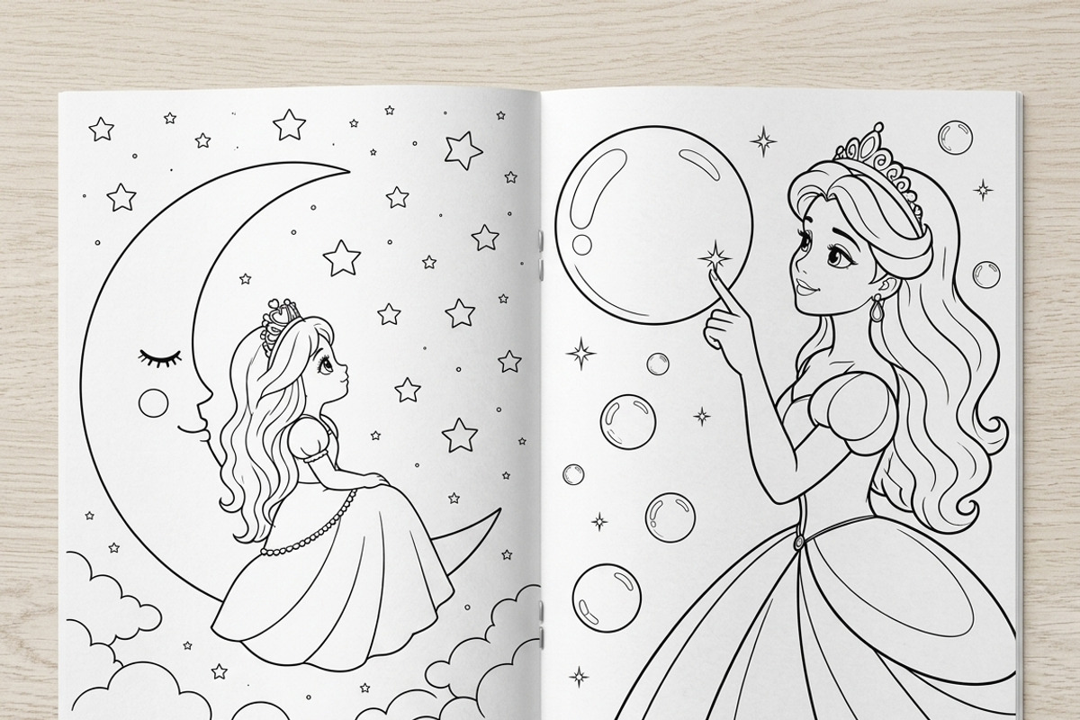 Magical Princess Coloring Book Vol34, a Person Illustration by ikarifq shop (Photo 7 of 7)