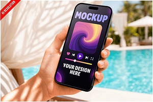 Smartphone Cabana Shadow PSD, an iPhone Mockup by Bruno's Shop
