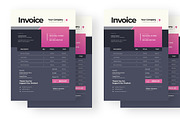 Pink Blue Invoice, a Resume Template by Izdihaar_Studio (Thumbnail 3 of 4)