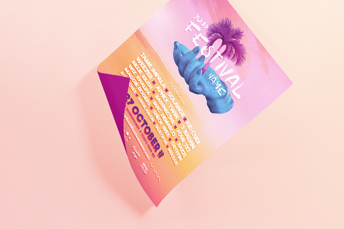 Music Festival Poster, a Flyer Template by Aurelie Maron (Photo 2 of 6)