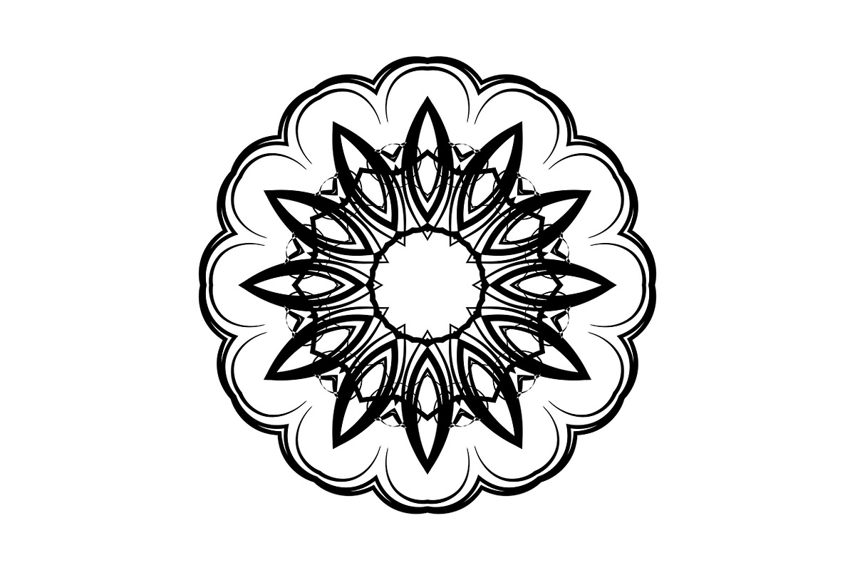 Elegant Mandala Line Art Collection, a Decorative Illustration by NJ Himel (Photo 18 of 101)