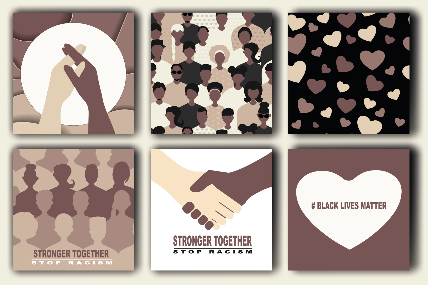 Stop racism vector Illustration set, a Person Illustration by ...