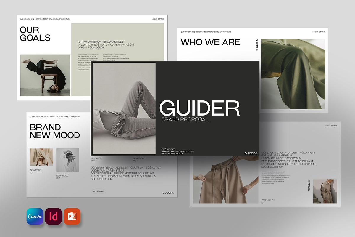 Guider Brand Proposal Template, a Presentation Template by evgenystudio (Photo 1 of 8)