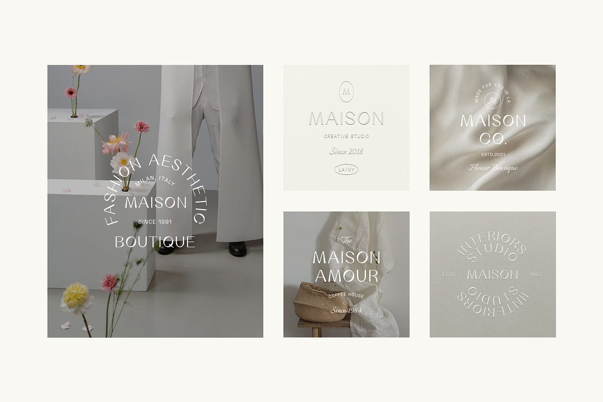 Maison Minimal Logo Kit Ai Eps Psd, a Branding & Logo Template by Feel This (Photo 5 of 13)
