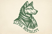 Retro Wolf Design with Swagger, an Illustration by Pixels.Craft (Thumbnail 1 of 7)