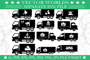 Halloween Truck SVG, Halloween SVG