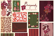 Burgundy Wedding Flower Illustration, a Decorative Illustration by whiteheartdesign (Thumbnail 8 of 16)