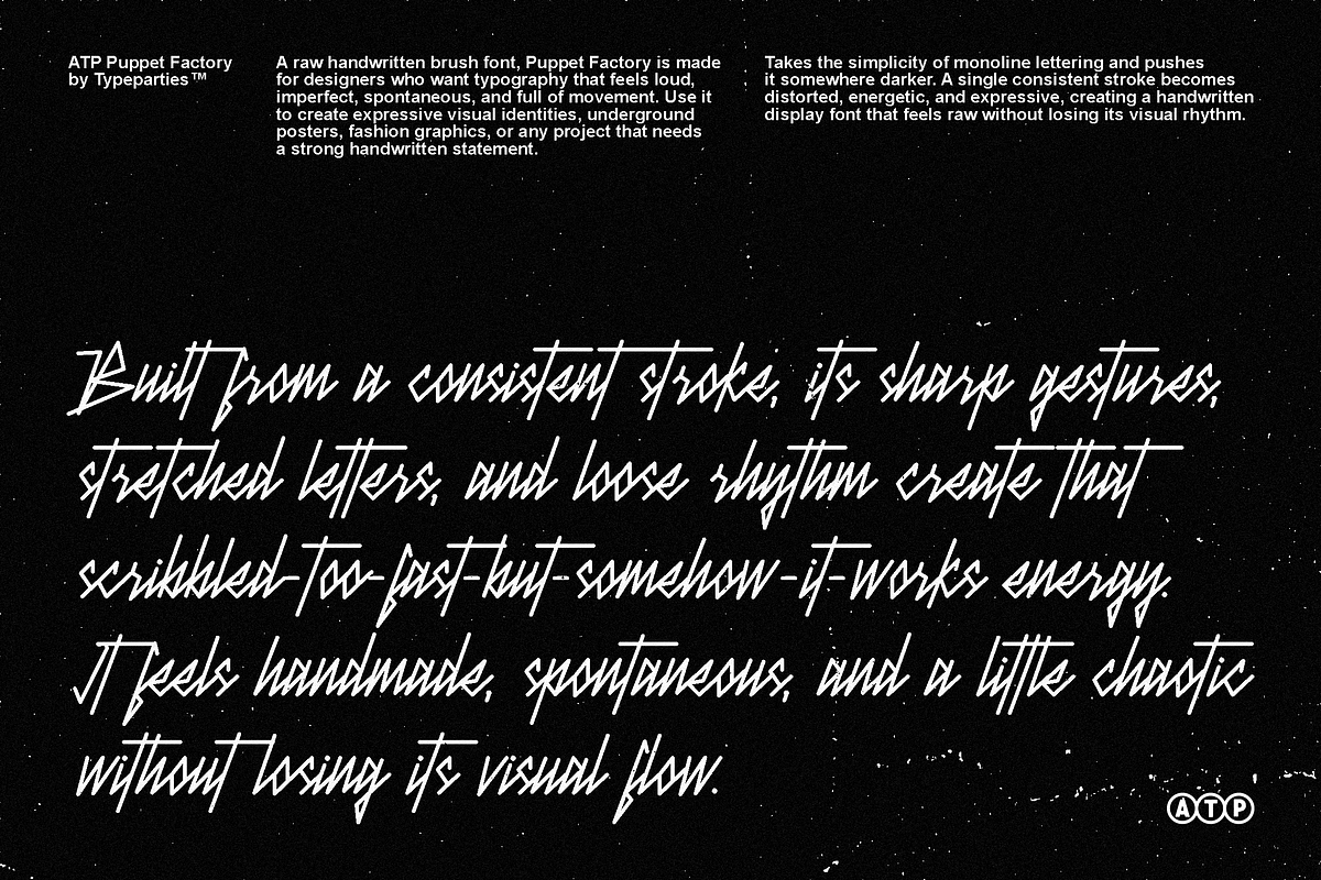 Puppet Factory - Handwritten Font, a Script Font by Typeparties (Photo 5 of 10)