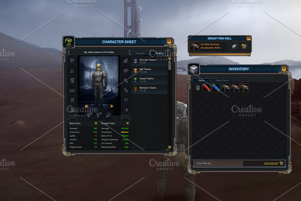 Starfall - RPG User Interface, a Graphic by Kodiak Graphics (Photo 3 of 14)