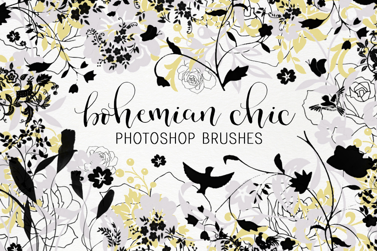 Bohemian Chic photoshop brushes, a Brush Add-On by Studio-Charlie (Photo 1 of 2)