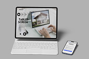Tablet & Phone Screen Mockup, a Device Mockup by lamorastudio (Thumbnail 4 of 11)