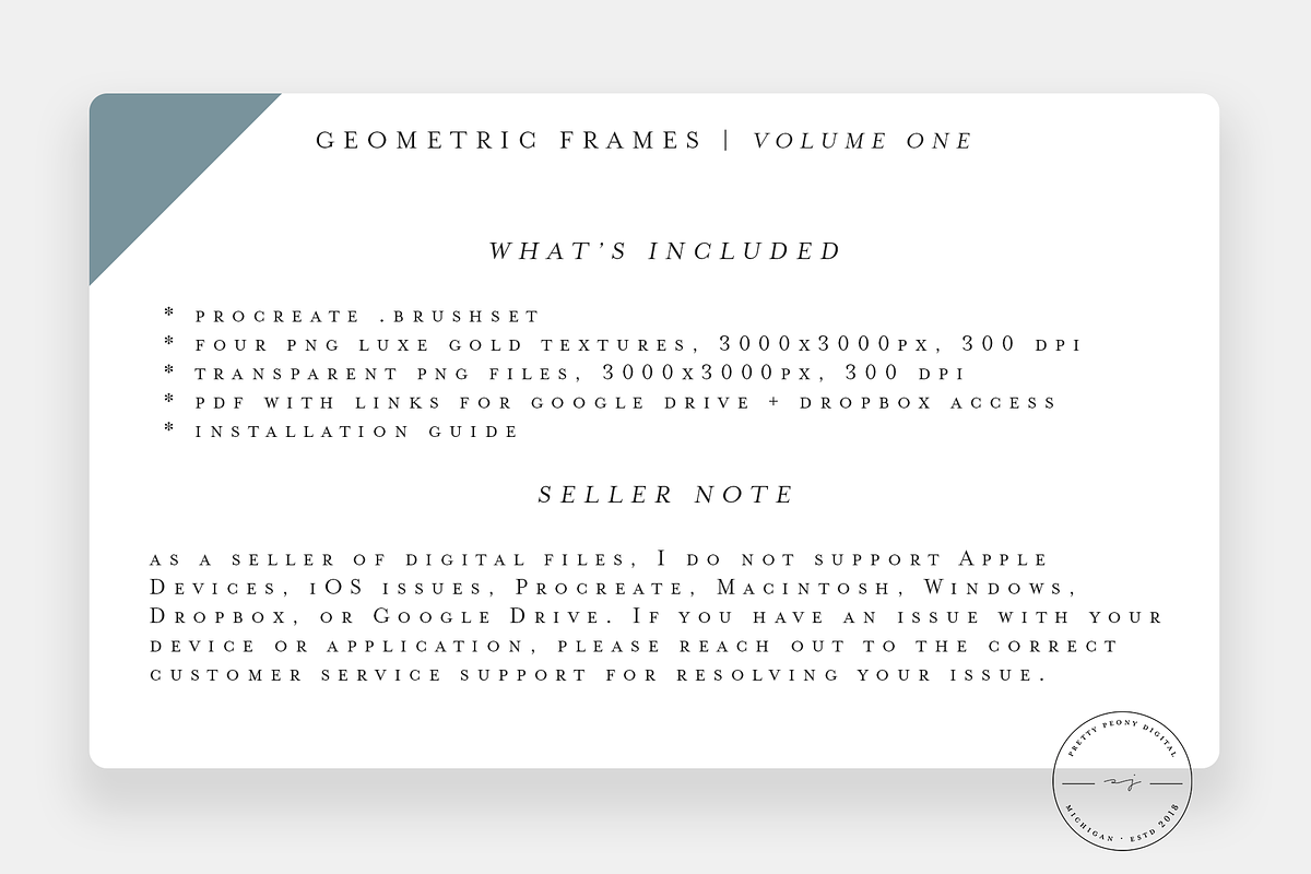 Geometric Frame Stamps for Procreate preview 5