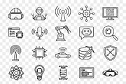 AI Future Technology Icon Set, an Outline Icon by Unique Design Team (Thumbnail 2 of 3)