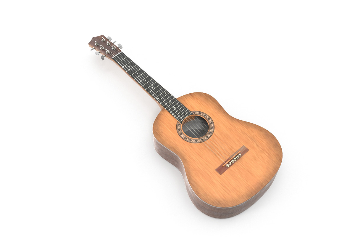 Classic Acoustic Guitar With Stand, an Object 3D Model by Tedi Permana (Photo 6 of 8)