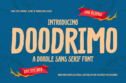 Doodrimo, a Handwritten Font by graphicook